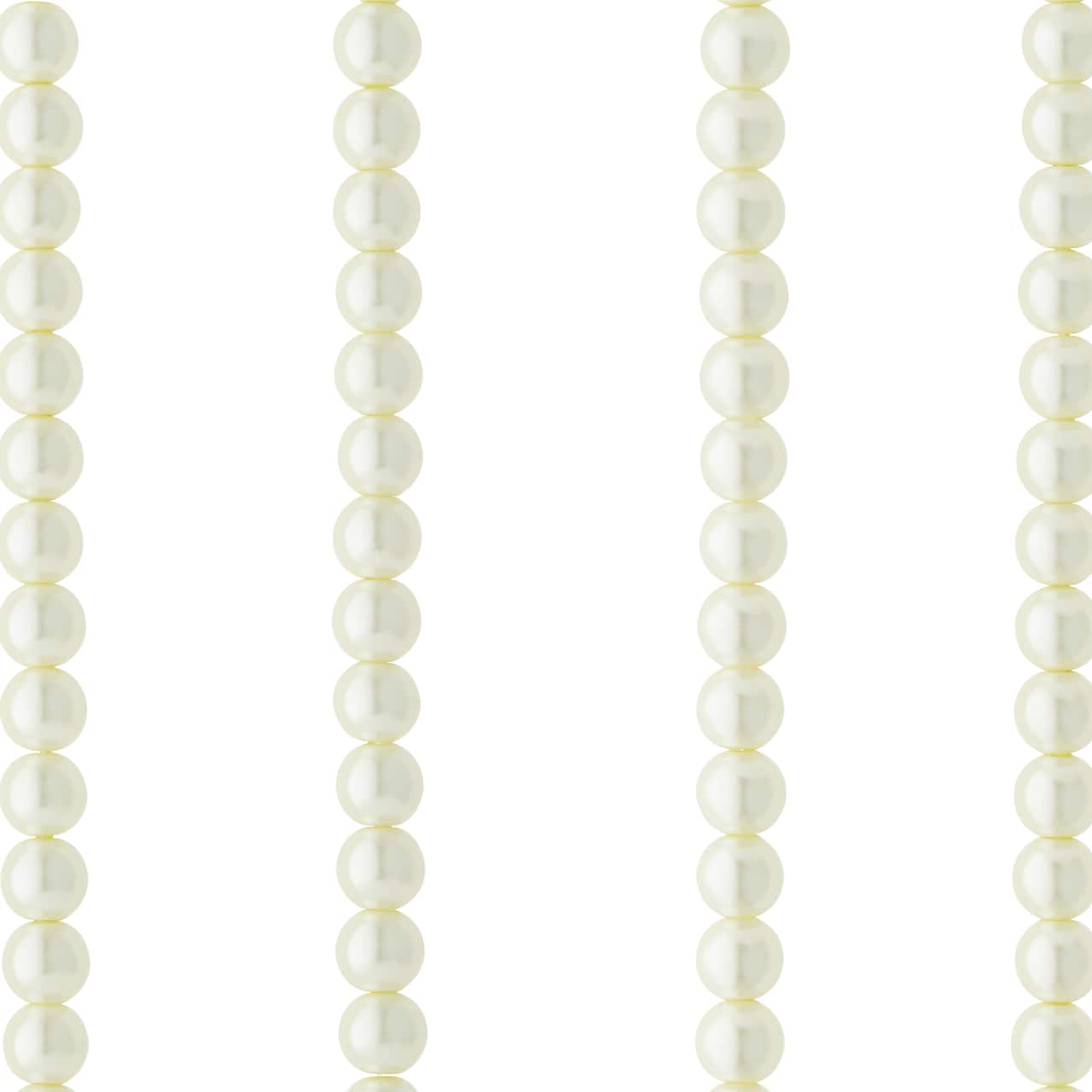 Ivory Pearl Glass Beads, 8mm by Bead Landing&#x2122;